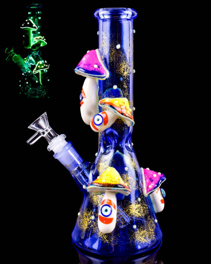 Enchanted Evil Eye Glow In The Dark Beaker Bong
