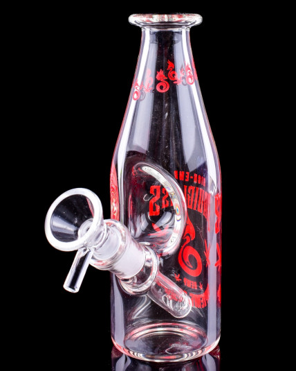 Cute Mini Milk Bottle Bong - Red