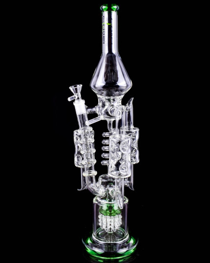 The Rarest - Clover Glass - 20" Triple Chamber Bong w/ Cyclone Perc