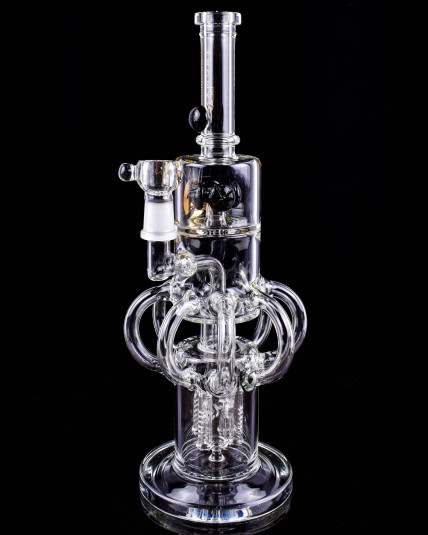 Mecha Kraken - Tsunami Glass - 14" Rocktapus Recycler Bong