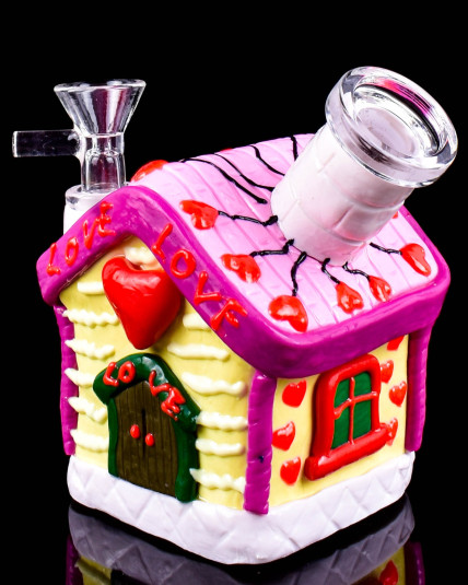 Valentine's Love Shack Glow In The Dark Bong