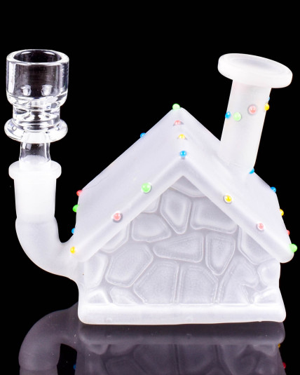 Glow in the Dark Gingerbread Cabin Bong