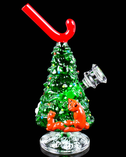 Candy Cane Christmas Tree Bong