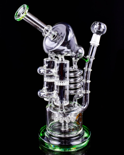 Tsunami Glass -  Honeycomb Perc Microscope Recycler Bong
