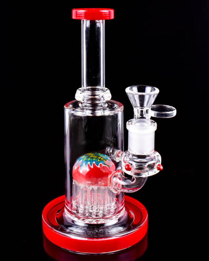 Crimson Cyclone - Wig-Wag Tree Perc Bong | Limited Drop