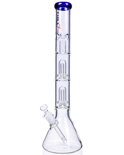 Chill Glass - 19" Triple Inline Showerhead Perc Bong