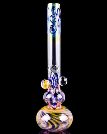 Galactic Blossom - 20" Double Bubble Round Bottom Fumed Bong