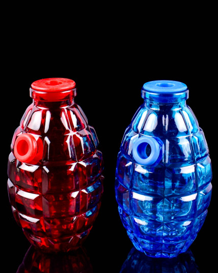 Heavy Colored Grenade Oil Rig w/ Oil Burner Pipe