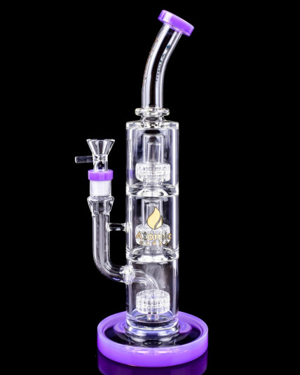 Atomic Glass - Triple Inline Showerhead Perc Bong