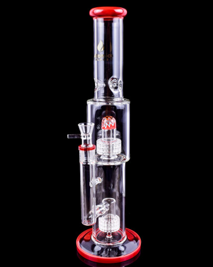 Cyclonic Twirl - 17" Atomic Double Showerhead Tower Bong