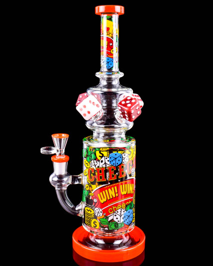 Cheech Glass - 14" Feeling Lucky Dice Bong