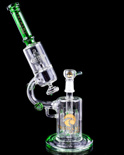 The Tsunami Glass Tower Microscope Bong