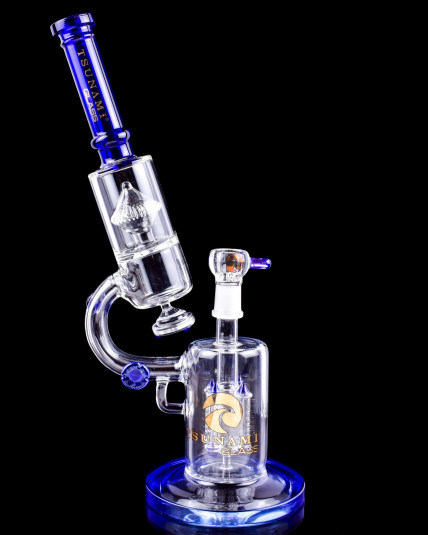 The Tsunami Glass Tower Microscope Bong