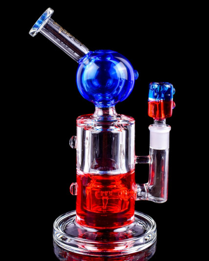 Subzero Scarlet - Clover Glass - Inline Perc Glycerin Bong