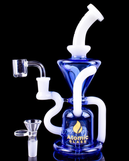 Zenith Twist - Atomic Glass - Triple Arm Recycler Bong / Dab Rig