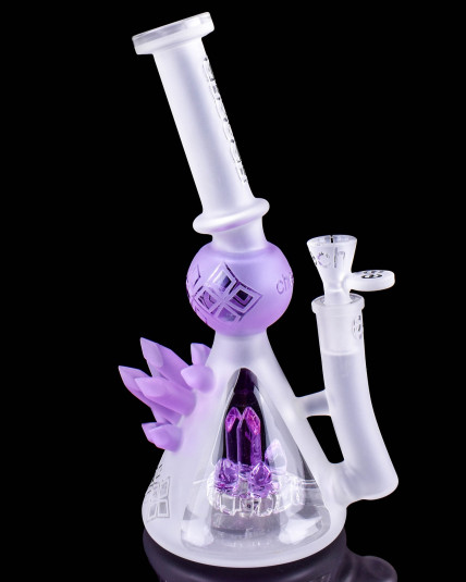 Cheech Glass - Ice Wizard's Crystal Shard Beaker Bong - Purple