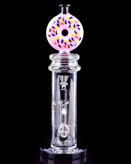 Glazed Donut - Atomic Glass - Inline Perc Bong