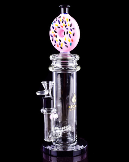 Glazed Donut - Atomic Glass - Inline Perc Bong