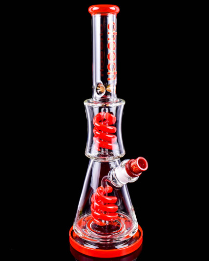 Cheech Glass™ - 17’’ Tall Swirl Spin Up and Down Coil Percolator Beaker Bong