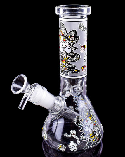 Eerie Escape - Rick & Morty Glow In The Dark Mini Beaker Bong