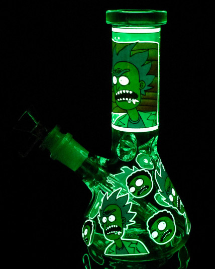 Cosmic Portal - Rick & Morty Glow In The Dark Mini Beaker Bong