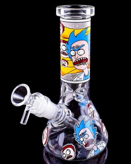 Cosmic Portal - Rick & Morty Glow In The Dark Mini Beaker Bong
