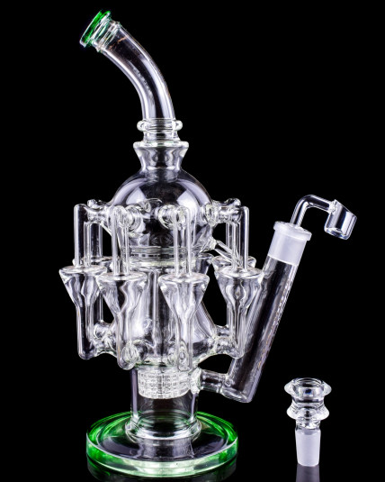 HydroWhirl - Tsunami Glass 13" Injection Inline Perc Bong/Dab Rig