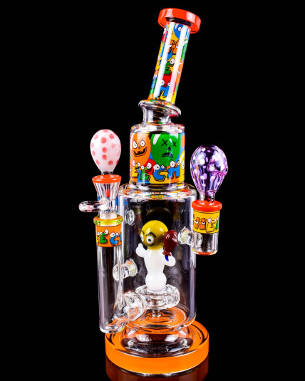 Cheech Glass – Cartoon Drip Real Life Confusion Bong w/ 2 Glass Hand Pipes