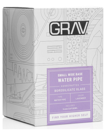 GRAV® Limited Edition Lavender Wide Base Water Pipe