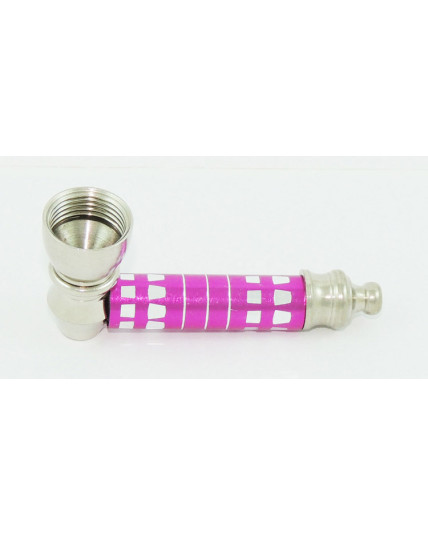 Metal pipe hot Pink with Lid