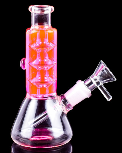 Haze Froster - Mini Freezable Glycerin Beaker Bong  - Pink