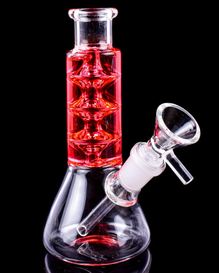Haze Froster - Mini Freezable Glycerin Beaker Bong  - Red