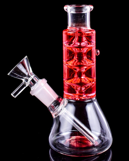 Haze Froster - Mini Freezable Glycerin Beaker Bong  - Red