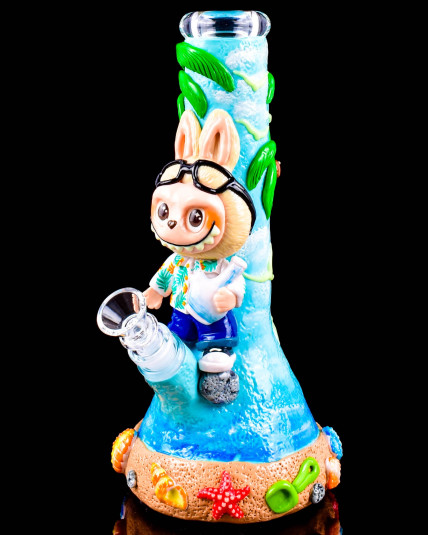 Lumubu On Da Beach Glow In The Dark Beaker Bong