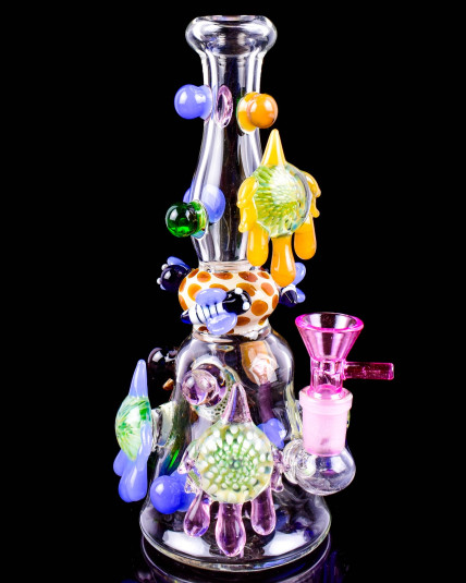 Nebula Bloom Beaker Bong - Pink