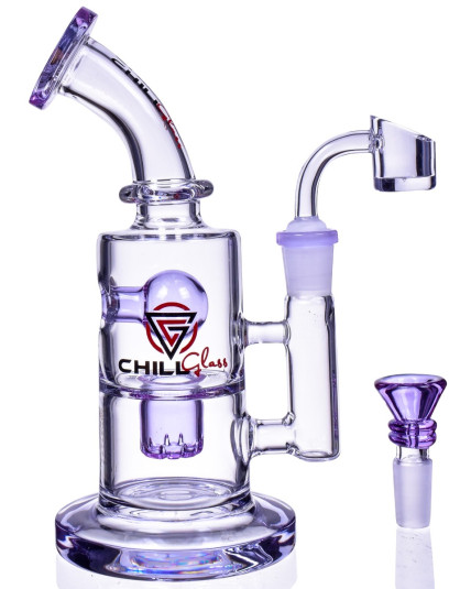 Chill Glass - 8" Showerhead Perc Bong/Dab Rig