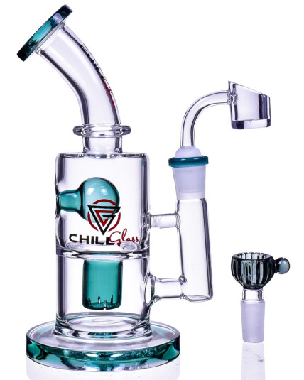 Chill Glass - 8" Showerhead Perc Bong/Dab Rig