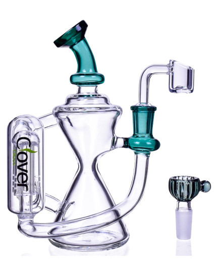 The Nitro - Clover Glass - 3-Arm Recycler Bong w/ Tree Perc