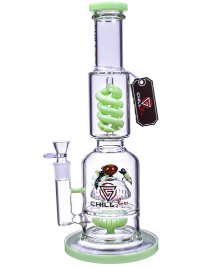 Big Apiary - Chill Glass - 15" Beehive Multi Percolator w/ Coil Perc Bong