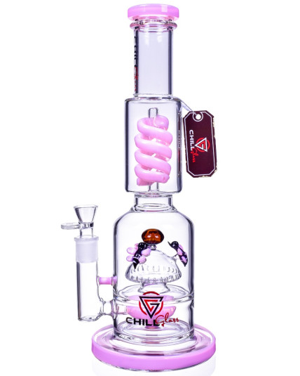 Big Apiary - Chill Glass - 15" Beehive Multi Percolator w/ Coil Perc Bong