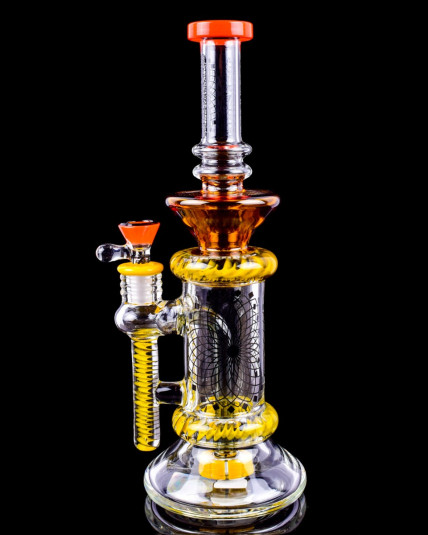 Tattoo® Glass 12" Showerhead Perc w/ Web Design Bong