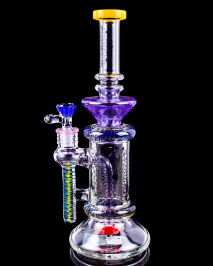 Tattoo® Glass 12" Showerhead Perc w/ Web Design Bong