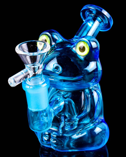 Cute Lil Froggy Mini Bong - Blue