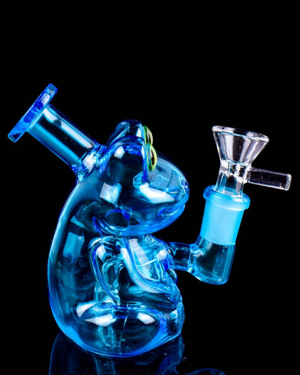 Cute Lil Froggy Mini Bong - Blue