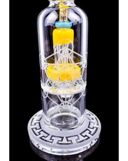 Tattoo® Glass - 9" Etched Alchemy Hanger Perc Bong