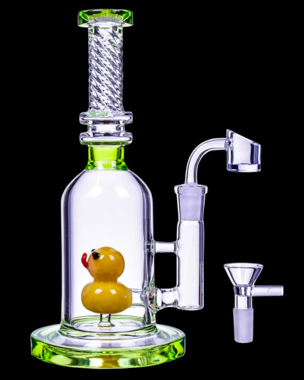 The Daisy Duck Bong - 9" Spiral Design Dab Rig