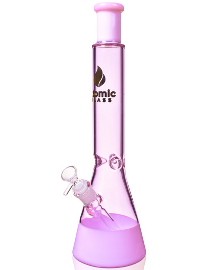 Pretty in Pink - 16″ Atomic Glass Pink Beaker Bong