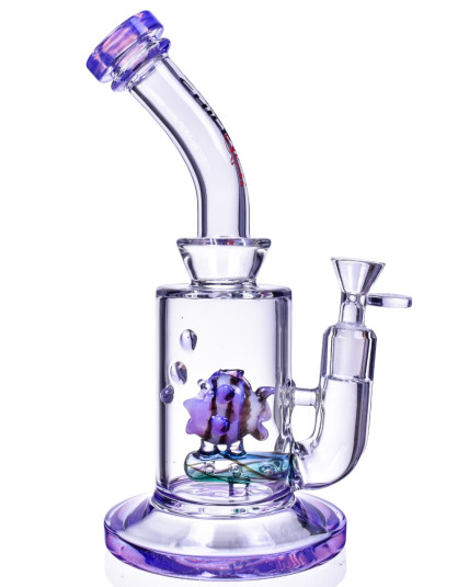 Finding Fish - Chill Glass - 10" Lonely Fish Inline Perc Bong