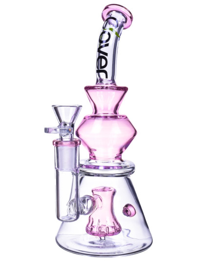 The Pacific - Clover Glass - Showerhead Beaker Bong - Pink