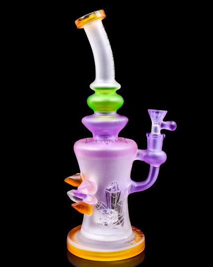The Evil - Tattoo® Glass - 13" Frosted Spiky Crystals Bong
